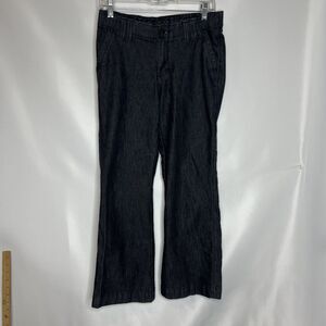 Lee No Gap Waistband Wide Leg Denim Light Black Gray Jeans Women's Waist 30”